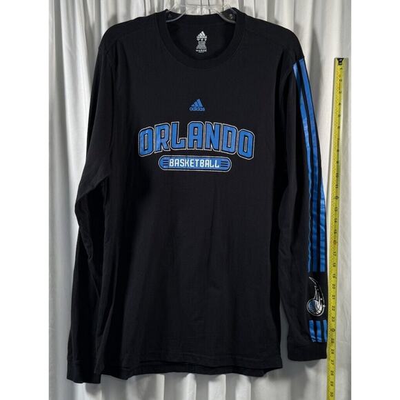 adidas Orlando Magic Primary Logo T Shirt Black Blue XL basketball 77-36 - Picture 7 of 10
